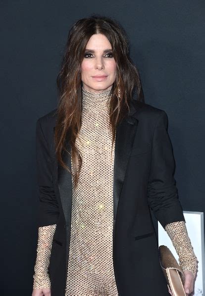 nude sandra|Sandra Bullock Wore a Sparkly Nude Bodysuit to Her First .